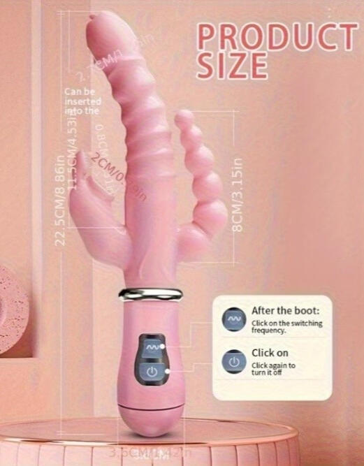 Triple Stimulation for Clitoral, Vaginal, and Anal Use 12-Frequency Multi-Point Vibrator